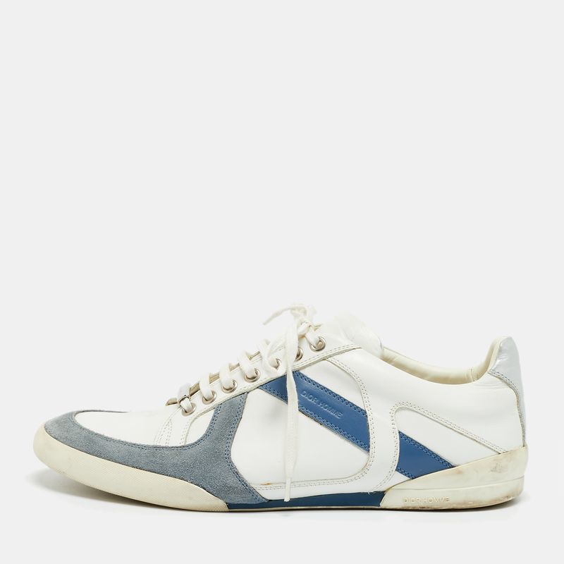 Dior Homme Size 39 Tricolor Leather And Suede Low Top Sneakers